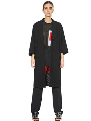 Givenchy Stretch Wool Kimono Coat