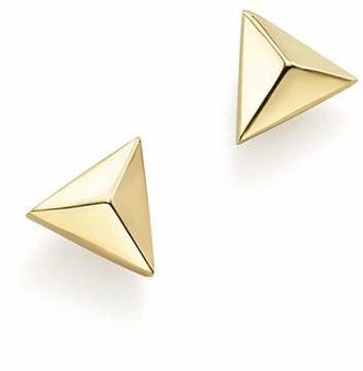 Rachel Zoe Zoë Chicco 14K Yellow Gold Triangle Pyramid Stud Earrings