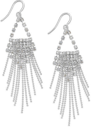 Alfani Silver-Tone Multi-Chain Crystal Chandelier Earrings