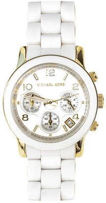 Michael Kors Rubber-strap triple chronograph watch