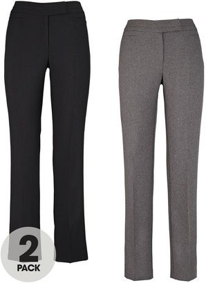 South Straight Leg Smart Trousers (2 Pack)