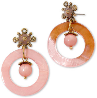 JCPenney Aris by Treska Peach Bellini Circle Earrings