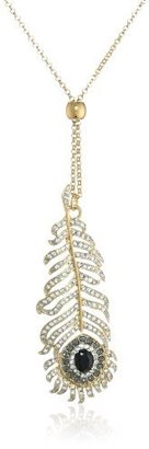Juicy Couture Feather Pendant Necklace, 32"