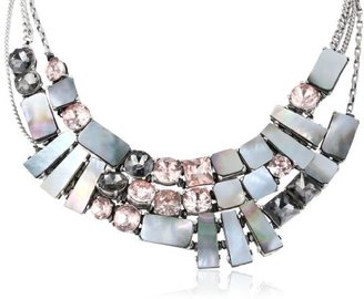 Kenneth Cole New York "Shell Brilliance" Geometric Shell and Crystal Multi-Row Necklace, 20"