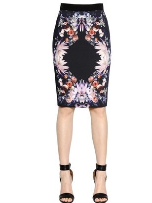 Givenchy Floral Stretch Viscose Cady Skirt