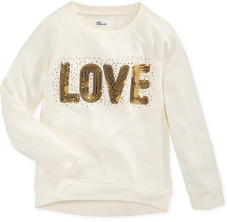 Epic Threads Girls' Sequin Love Statement Sweatshirt