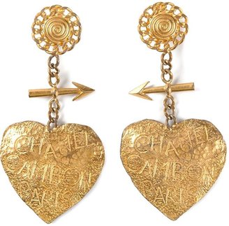 Chanel Vintage heart earrings