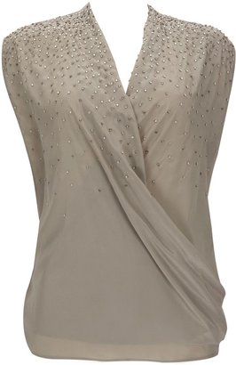 House of Fraser W Collection Beaded Shoulder Top