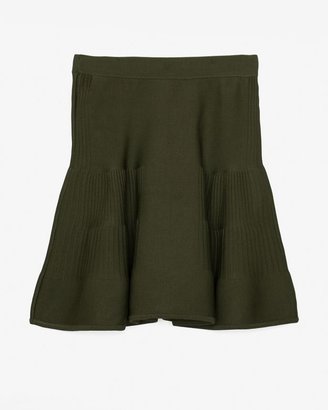 Intermix Exclusive For Fit & Flare Ribbed Seam Inset Skirt
