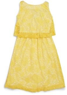 K.C. Parker Girl's Lace Overlay Dress