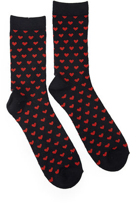 Forever 21 Heart-Patterned Socks