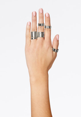 Missguided Katalina Multi Stack Rings In Silver