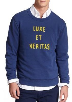 Gant Cotton "Luxe Et Veritas" Embroidered Sweatshirt