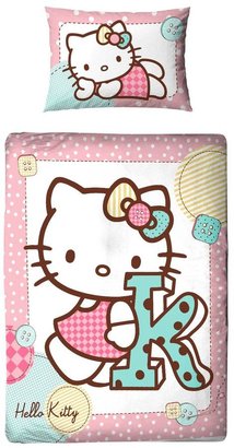 Hello Kitty Stitch Toddler Quilt Cover And Pillowcase