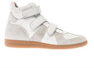 Maison Martin Margiela 7812 MAISON MARTIN MARGIELA Leather and suede high-top trainers