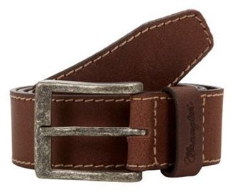 Wrangler Dark brown stab stitched leather belt