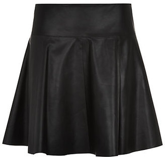 Harrods Flared Leather Skirt