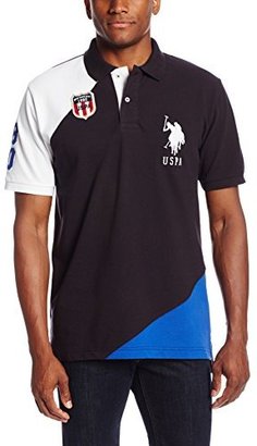 U.S. Polo Assn. Men's Diagonal Color Block Big Pony Polo Shirt