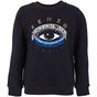 Kenzo Black Sweatshirt with Eye Embroidery