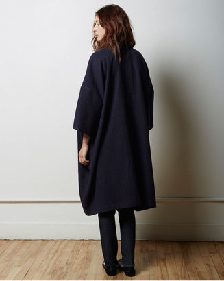 La Garçonne Moderne portrait wool cape coat