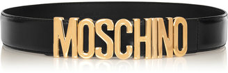 Moschino Olivia embellished patent-leather belt