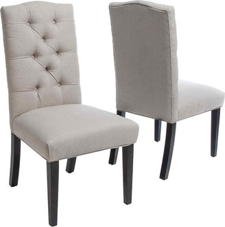 Asstd National Brand Leon Set of 2 Tufted Dining Chairs