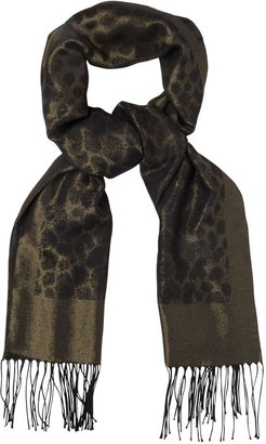 Jaeger Lurex leopard scarf