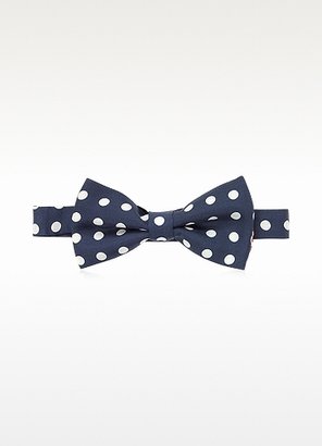 Paul Smith Navy Blue Polka Dot Pre-Tied Silk Bow Tie