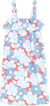 Oscar de la Renta Flower-printed stretch lycra beach dress