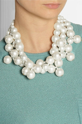 Kenneth Jay Lane Gold-plated faux pearl necklace