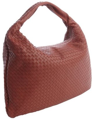 Bottega Veneta red leather intrecciato shoulder bag