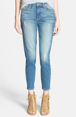 Paige Denim 'Hoxton' Distressed High Rise Crop Jeans