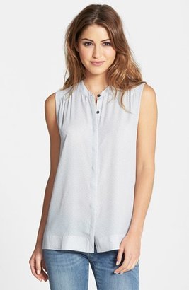 Halogen Sleeveless Shirred Shirt (Regular & Petite)