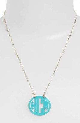 Moon and Lola Small Personalized Monogram Pendant Necklace