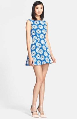 Alice + Olivia 'Epstein' Floral Woven Flared Dress