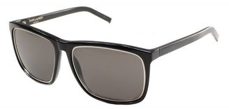 Saint Laurent Yves  SL 2 807 Black Plastic Sunglasses Brown Lens