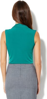 New York and Company Drape-Front Knit Blouse
