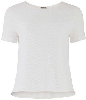 Nina Textured Top in Eco-white