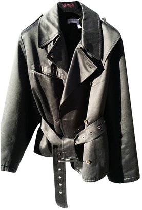 Saint Laurent Black Cotton Trench coat