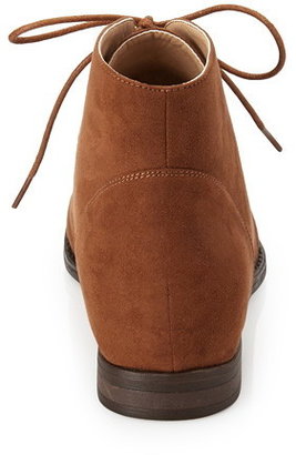 Forever 21 Faux Suede Lace-Up Booties