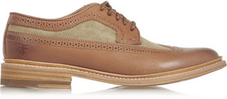 Frye James leather and canvas brogues