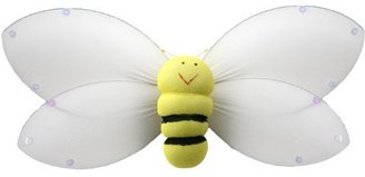 Bumble Bee Hanging Bumblebee 5" Small Yellow Smiling Nylon Decorations. Decorate a Baby Nursery Bedroom, Girls Room Ceiling Wall Decor, Wedding, Birthday Party, Bridal Baby Shower, Bathroom. Kids Childrens Honey Bees Decoration 3D Art Craft
