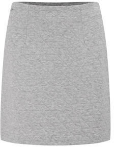 Lacoste L!ve Women's Quilted Mini Skirt Grey