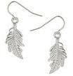 Dorothy Perkins Womens Silver Plated Leaf Earrings- Silver