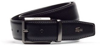 Lacoste Belt in grained leather with tongue buckle