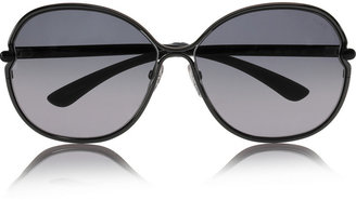 Tom Ford Round-frame metal and acetate sunglasses