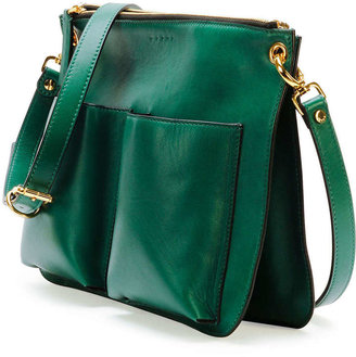 Marni Bandoleer Soft Leather Shoulder Bag, Green