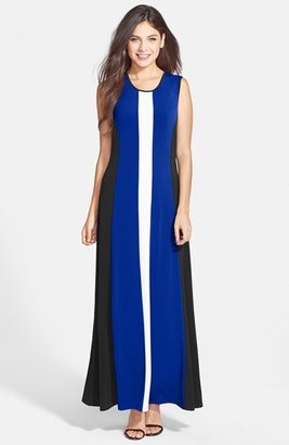Marc New York 1609 MARC NEW YORK by Andrew Marc Colorblock A-Line Maxi Dress