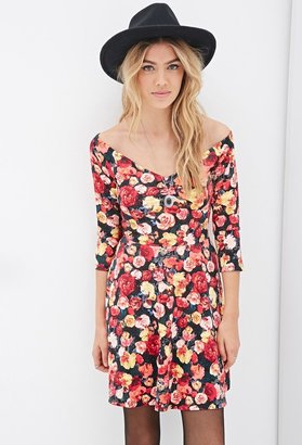 Forever 21 Floral Fit and Flare Dress