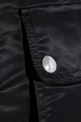 Alexander Wang T by Leather-trimmed shell jacket